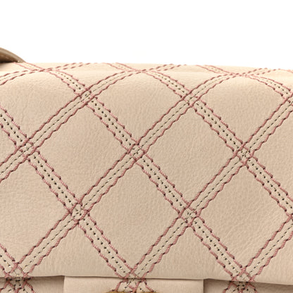 Chanel Calfskin Triple Stitch Medium Flap Pink 8 of 10