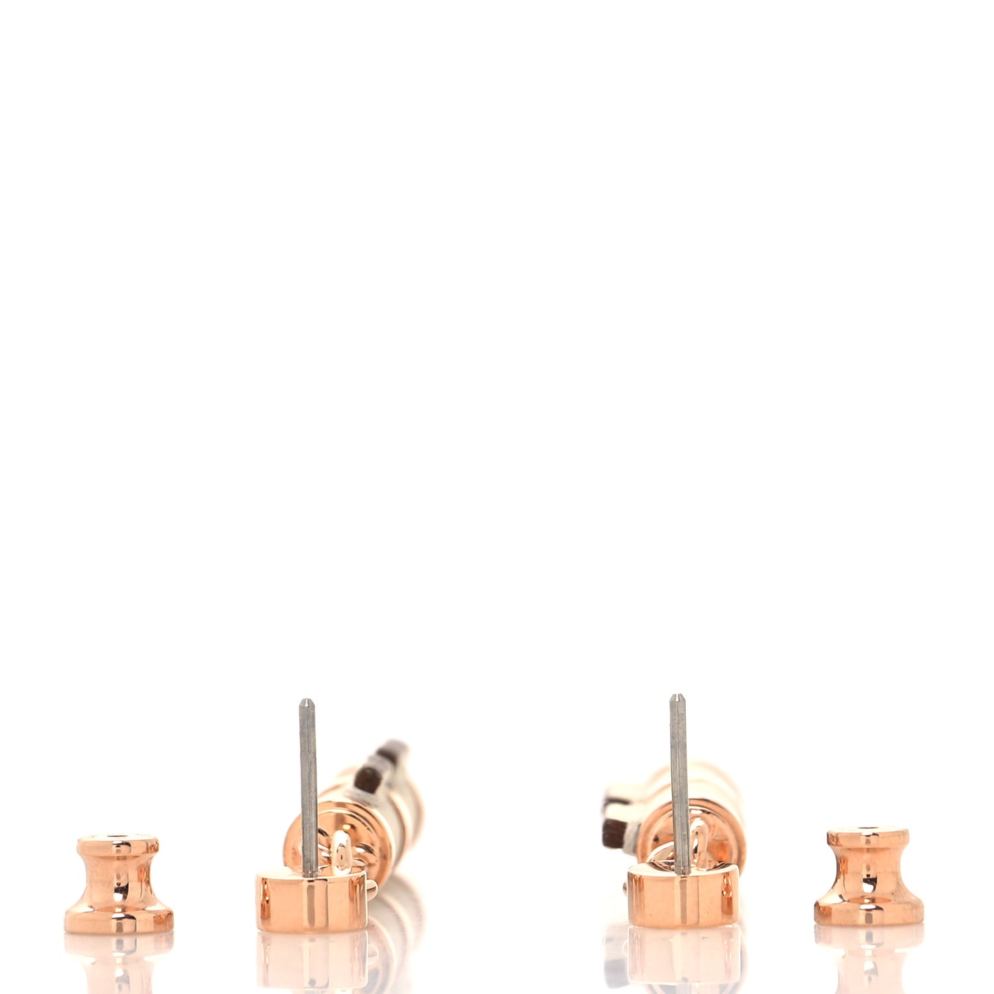 Rose Gold Plated Swift PM Charniere Earrings Craie