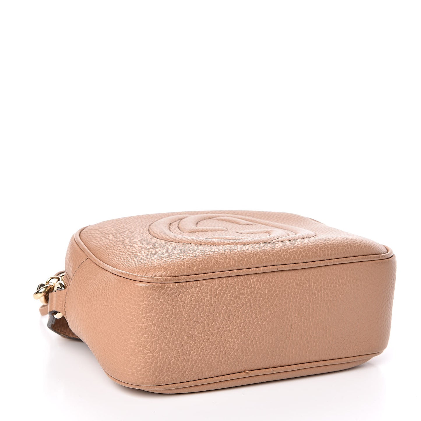 Pebbled Calfskin Small Soho Disco Bag Rose Beige