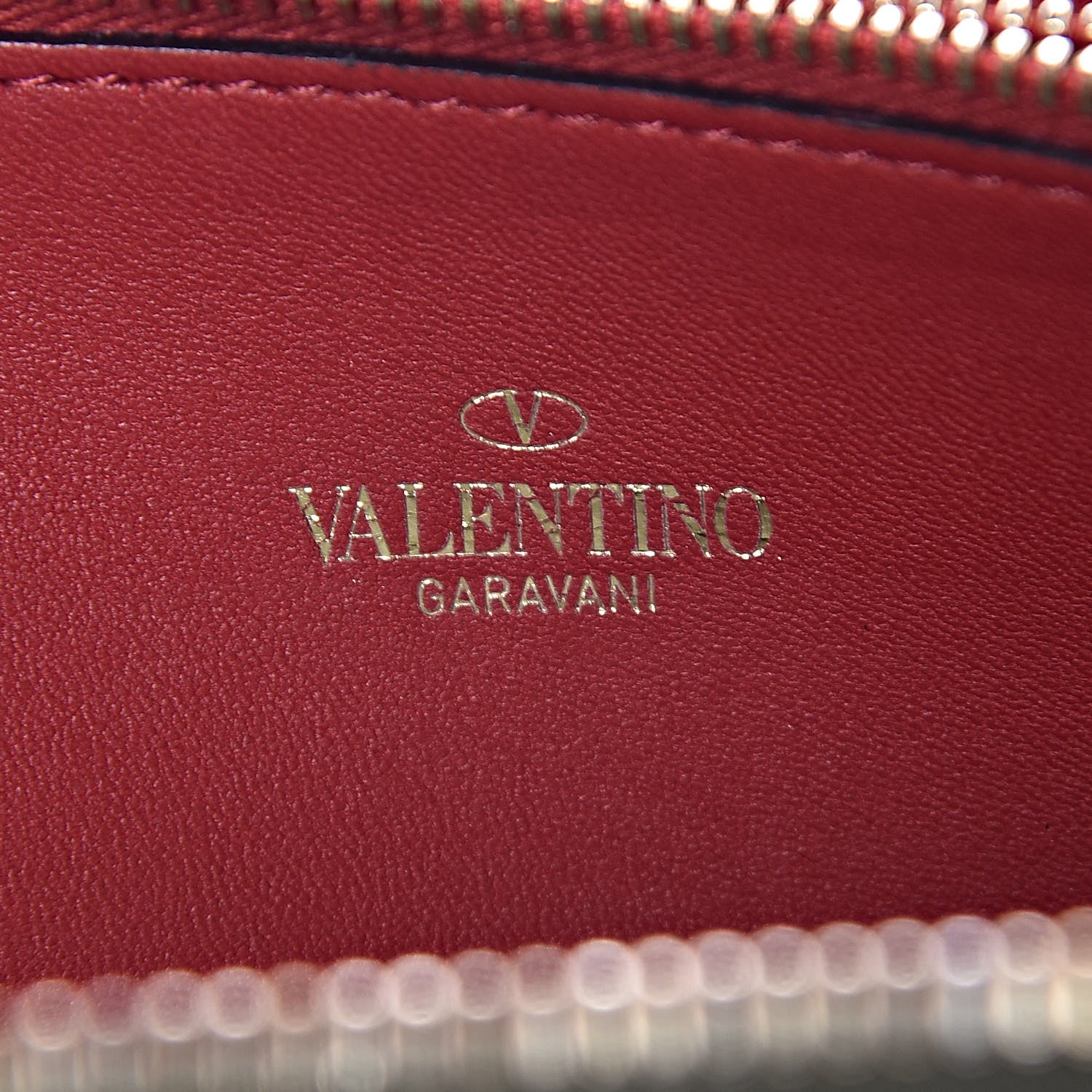 Valentino Garavani Nappa Rockstud Spike Zip Around Wallet Oasis 6 of 7