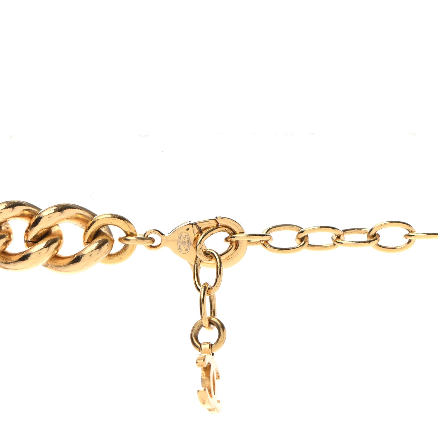 Chanel Pearl Metal CC Chain Necklace Gold 4 of 5