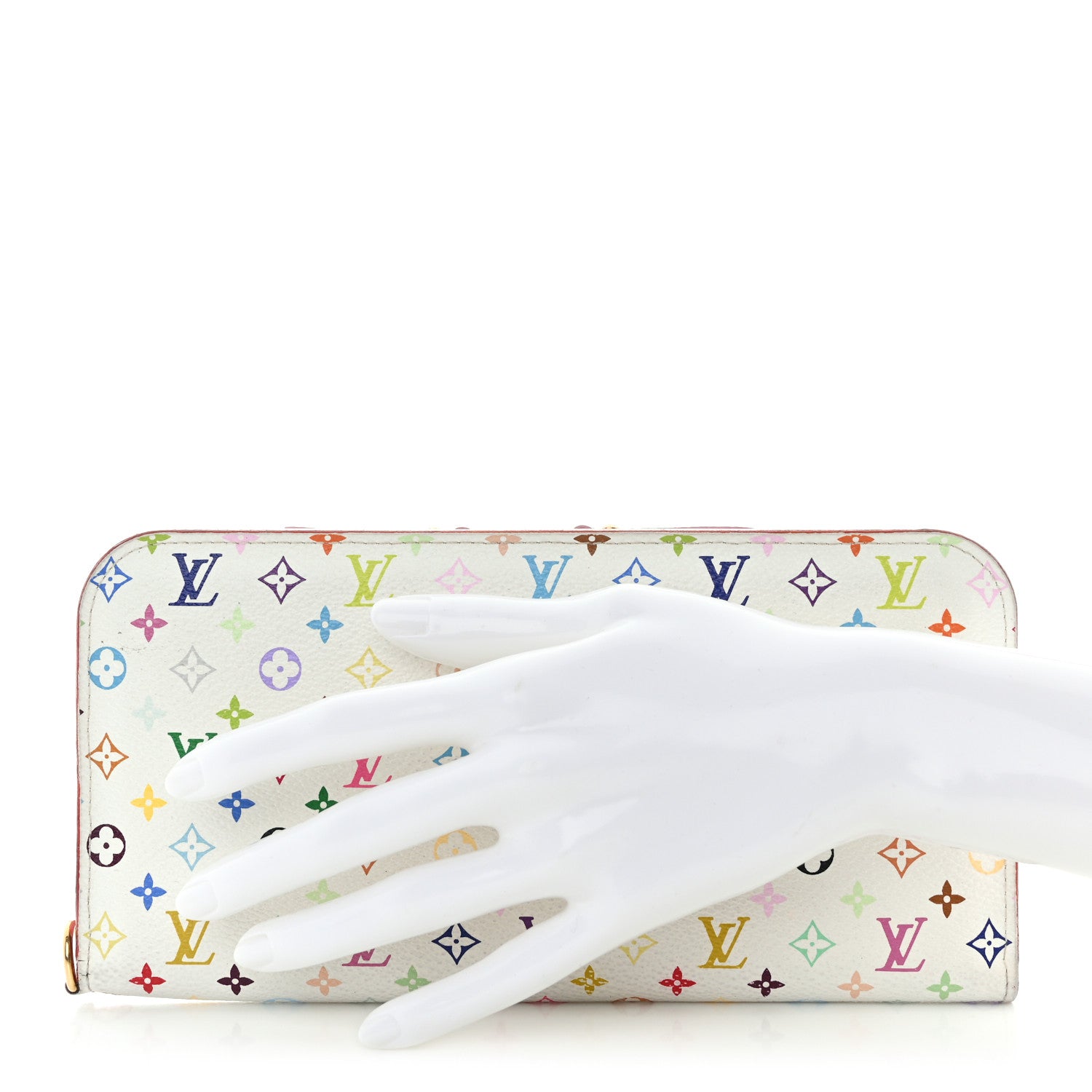 Louis Vuitton Monogram Multicolor Insolite Wallet White Litchi 2 of 14