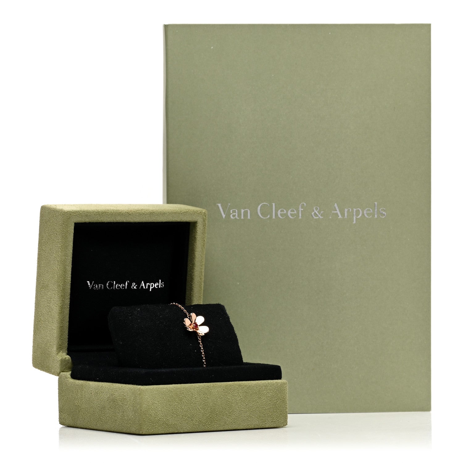 Van Cleef & Arpels 18K Rose Gold Ruby Mini Frivole Bracelet 5 of 5