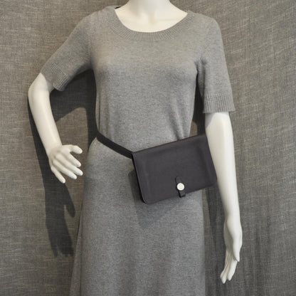 Hermes Togo Dogon Wallet Waist Pouch Raisin Purple 3 of 8