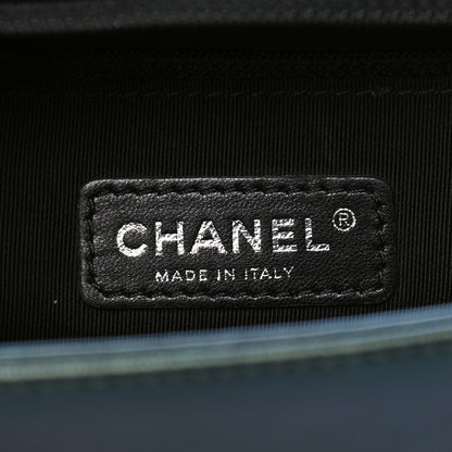 Chanel Iridescent Goatskin Quilted New Medium Boy Flap Green 5 of 6
