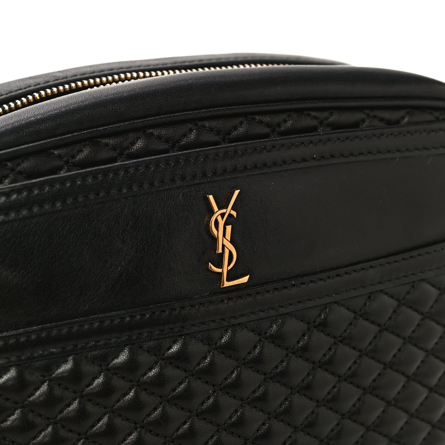Saint Laurent Lambskin Quilted Victoire Camera Bag Black 13 of 22