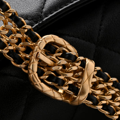 Chanel Calfskin Quilted Mini Chain Strap Flap Black 14 of 15