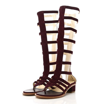 Chanel Suede Gladiator Sandals 38 3 of 10