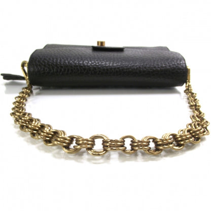 Prada Leather Berlino Sound Clutch Bag Black 5 of 9