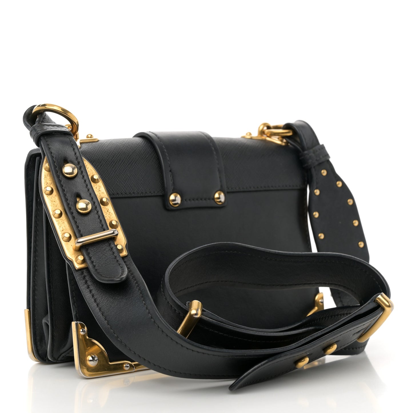 City Calf Saffiano Cahier Bag Black