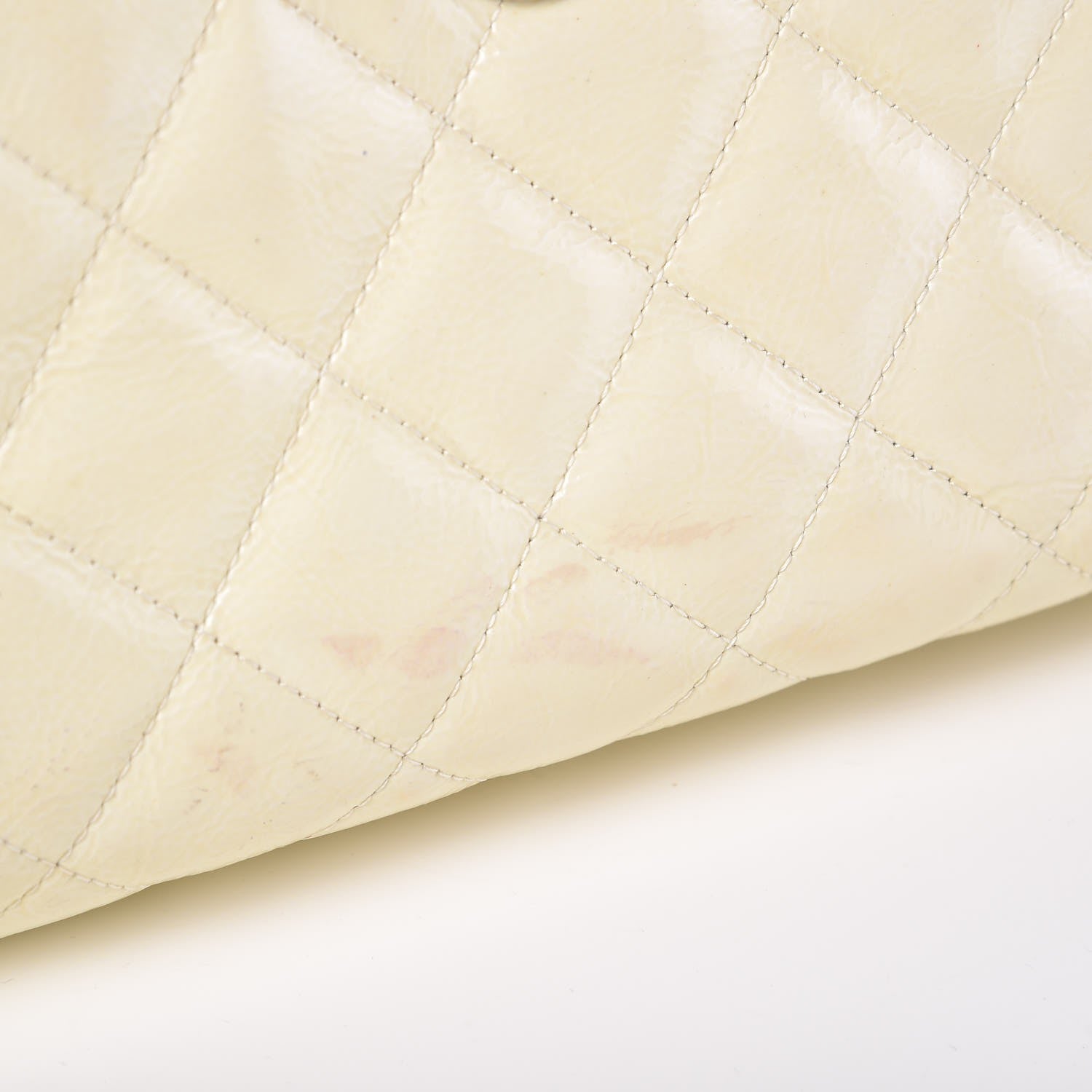 Chanel Patent Quilted Tote White 9 of 10