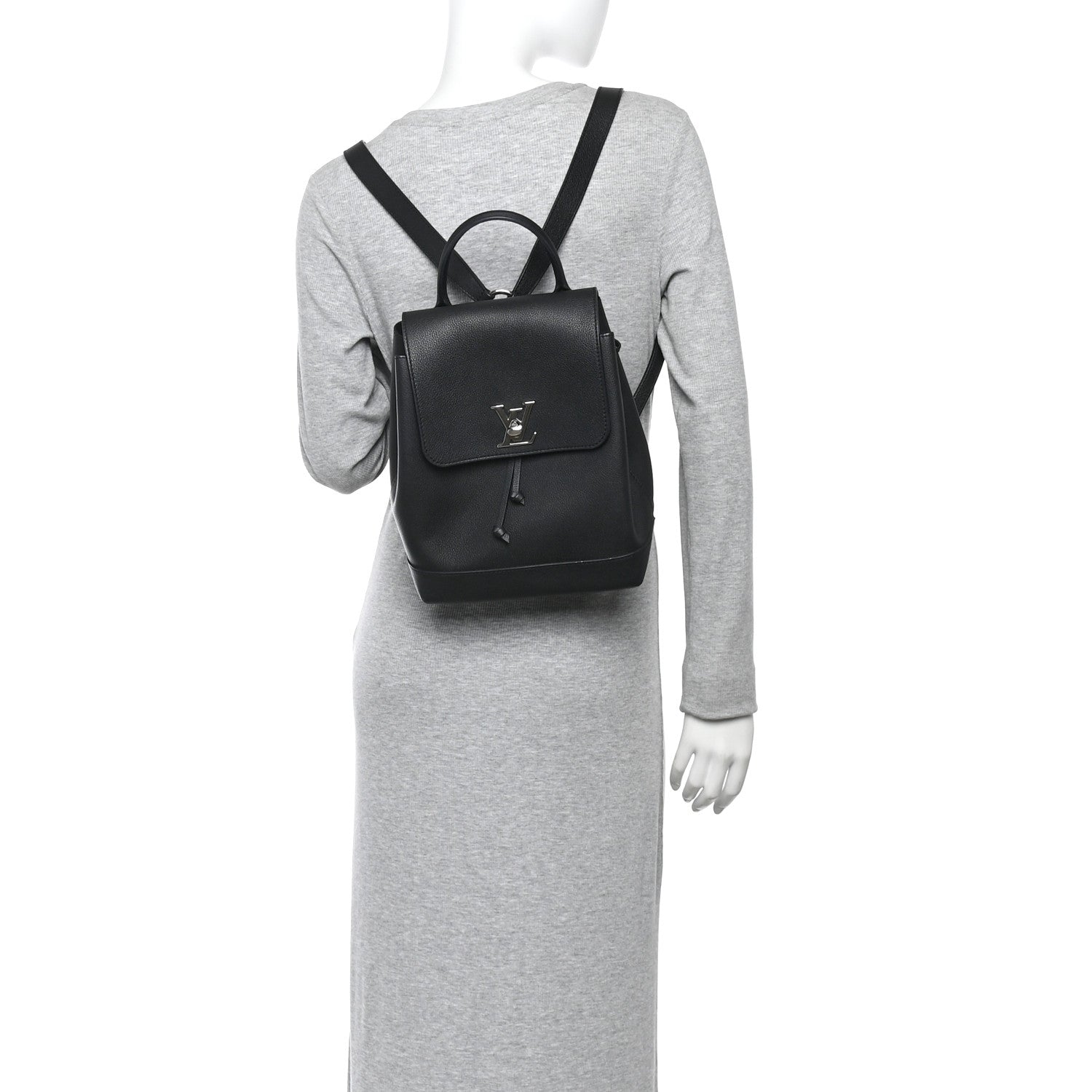 louis vuitton calfskin lockme backpack black Louis Vuitton Lockme Leather Backpack
