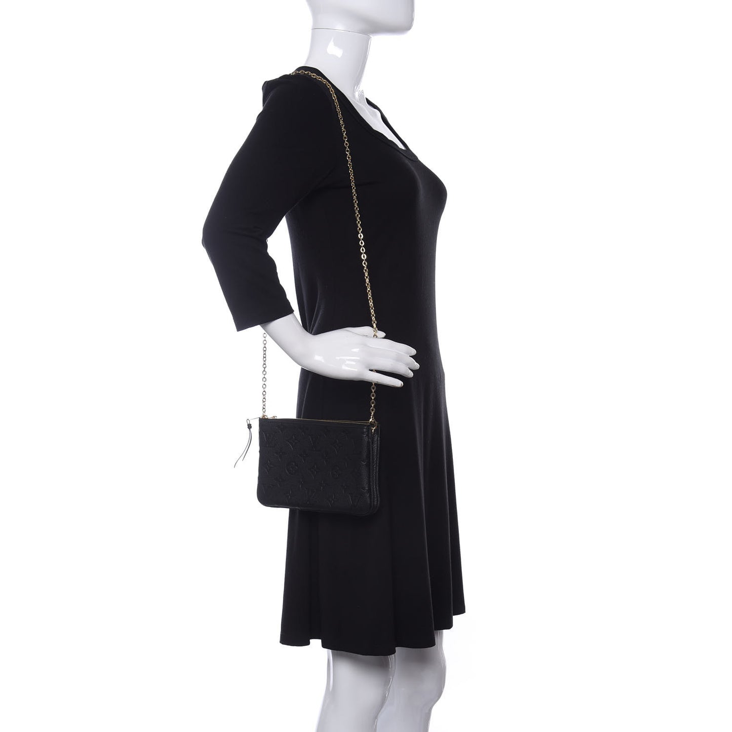 Empreinte Double Zip Pochette Black