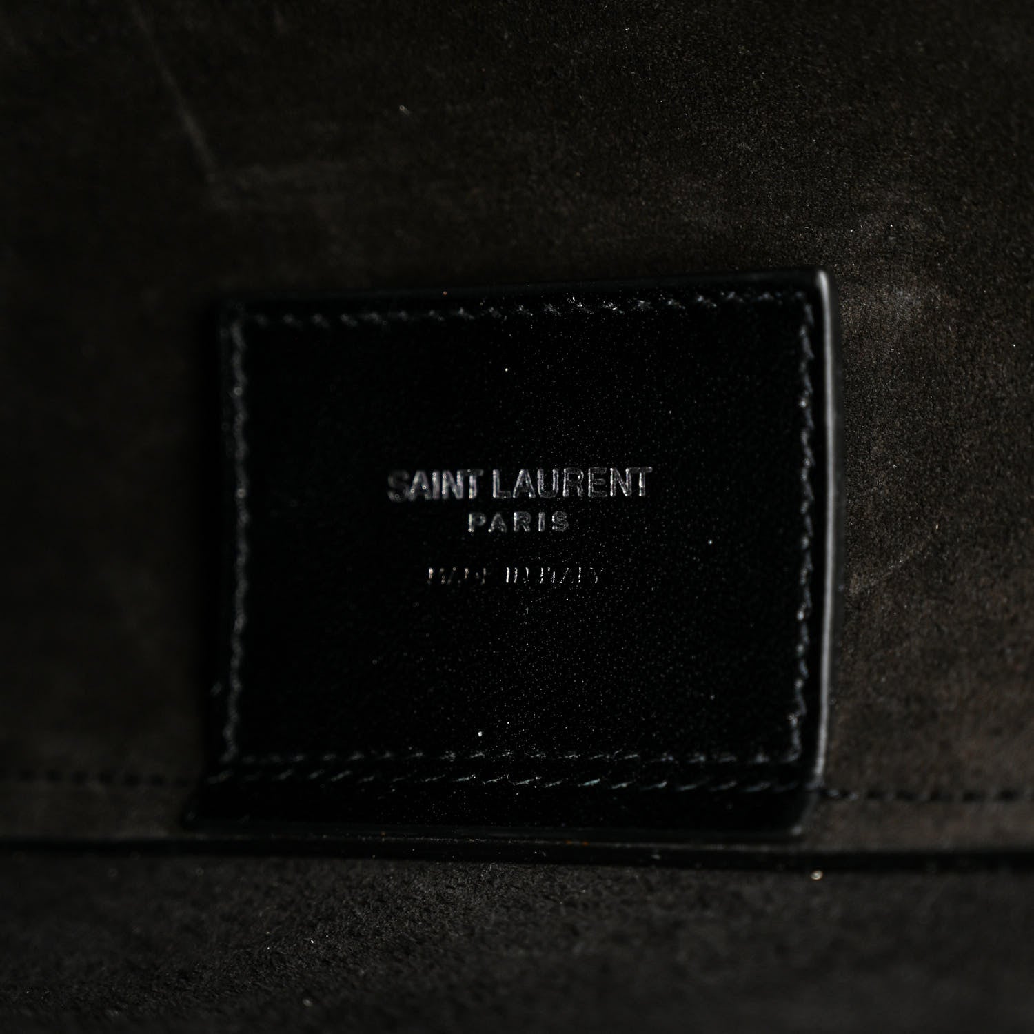 Saint Laurent Calfskin Crocodile Embossed Large Shopper Tote Black 7 of 13