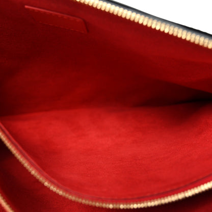 Louis Vuitton Patent Embossed Monogram Lambskin Coussin MM Black Red 7 of 11