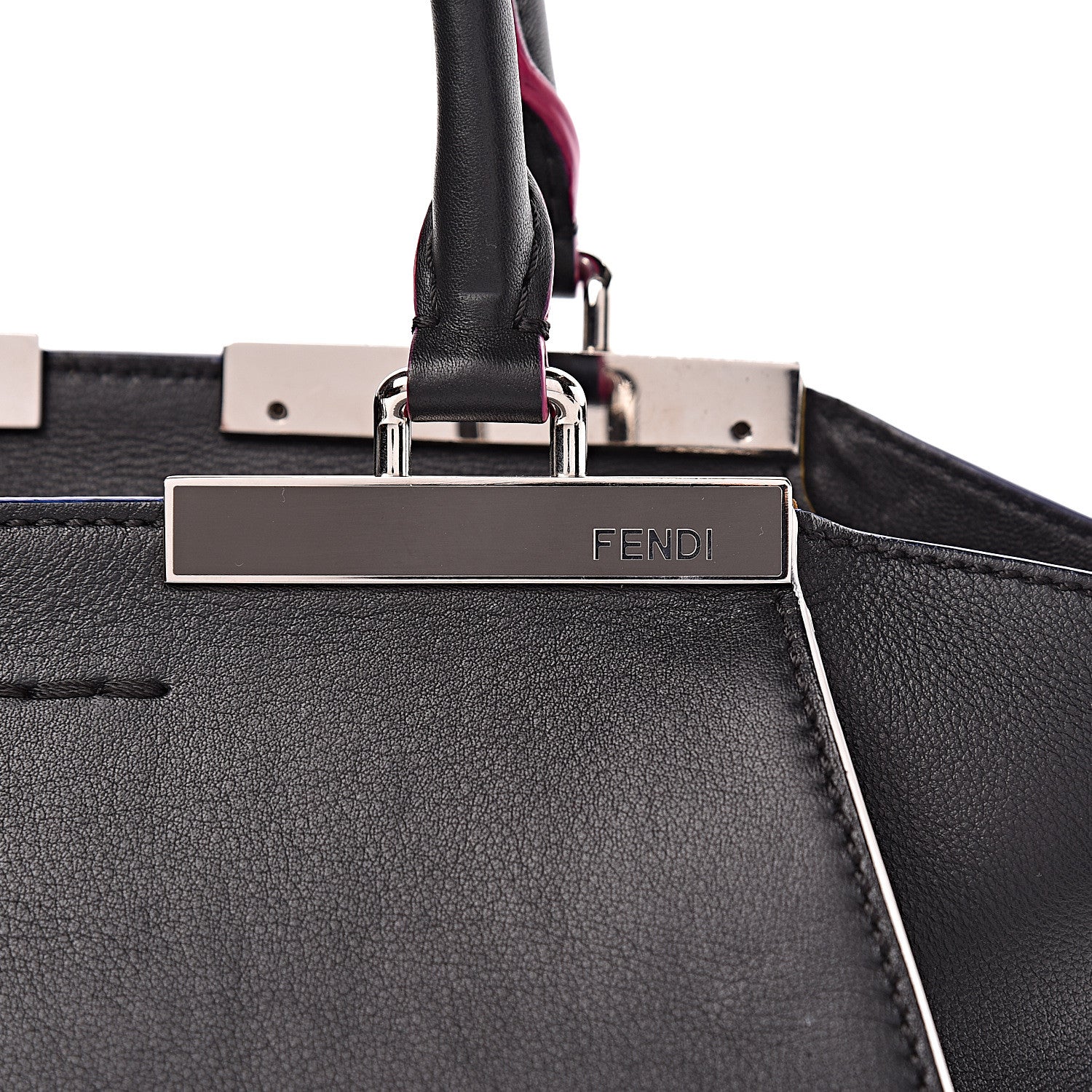 Fendi Vitello Dolce Mini 3Jours Tote Black 10 of 13