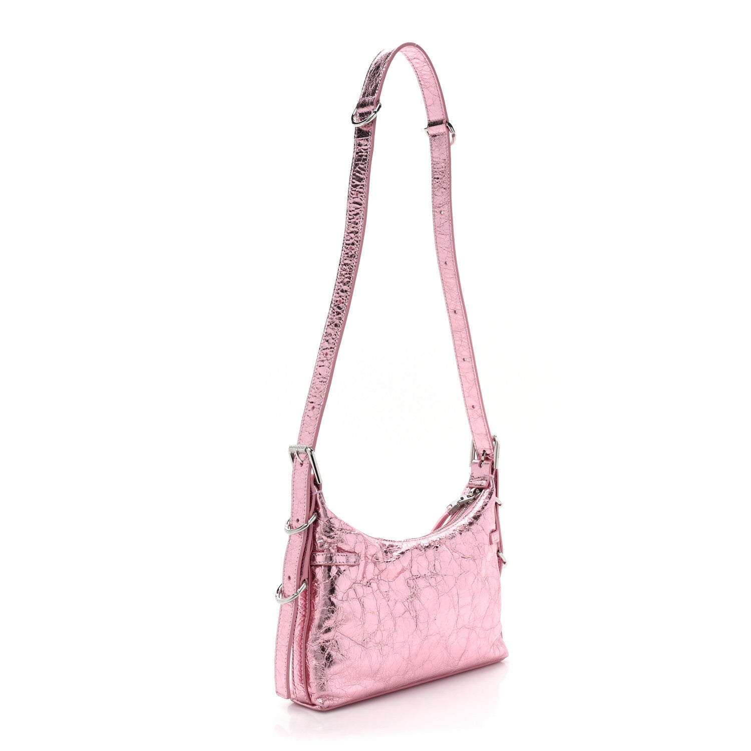 Givenchy Metallic Calfskin Mini Voyou Bag Silk Pink 3 of 8