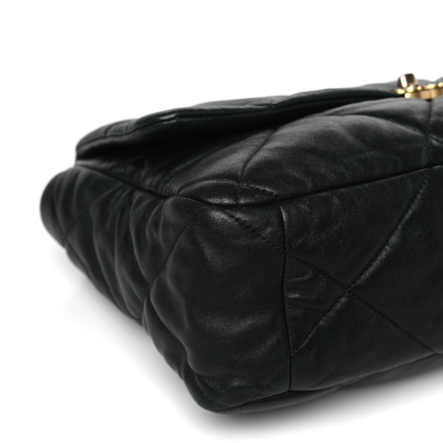 Chanel Lambskin Quilted Maxi Chanel 19 Flap Black 8 of 9