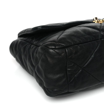 Chanel Lambskin Quilted Maxi Chanel 19 Flap Black 8 of 9