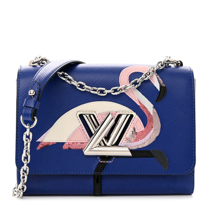 Louis Vuitton Epi Flamingo Twist Shoulder Bag MM Blue 1 of 12