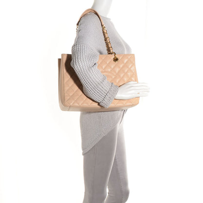 Chanel Caviar Quilted Grand Shopping Tote GST Beige Clair 2 of 7