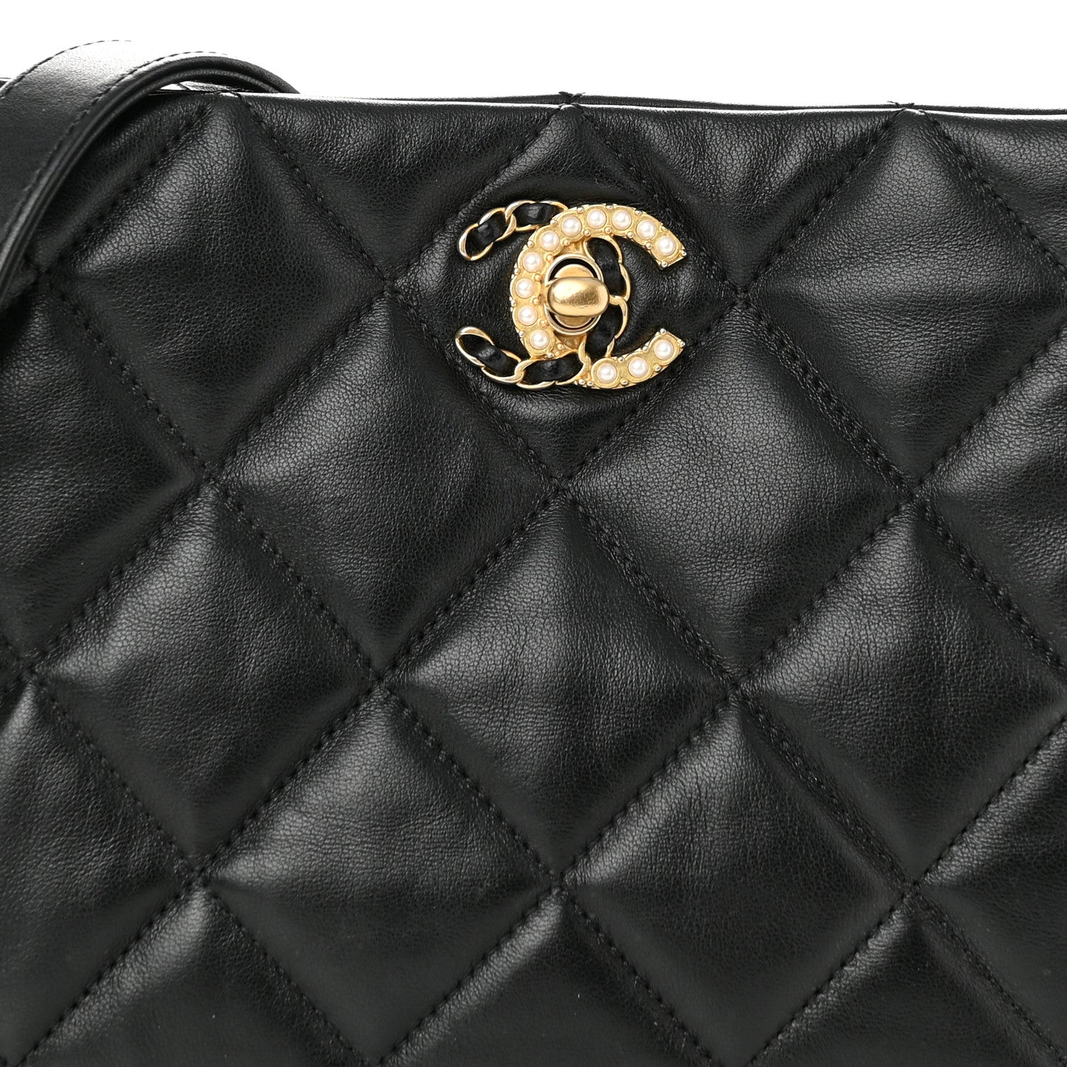 Chanel Lambskin Quilted Crush on Chains Hobo Black 8 of 11