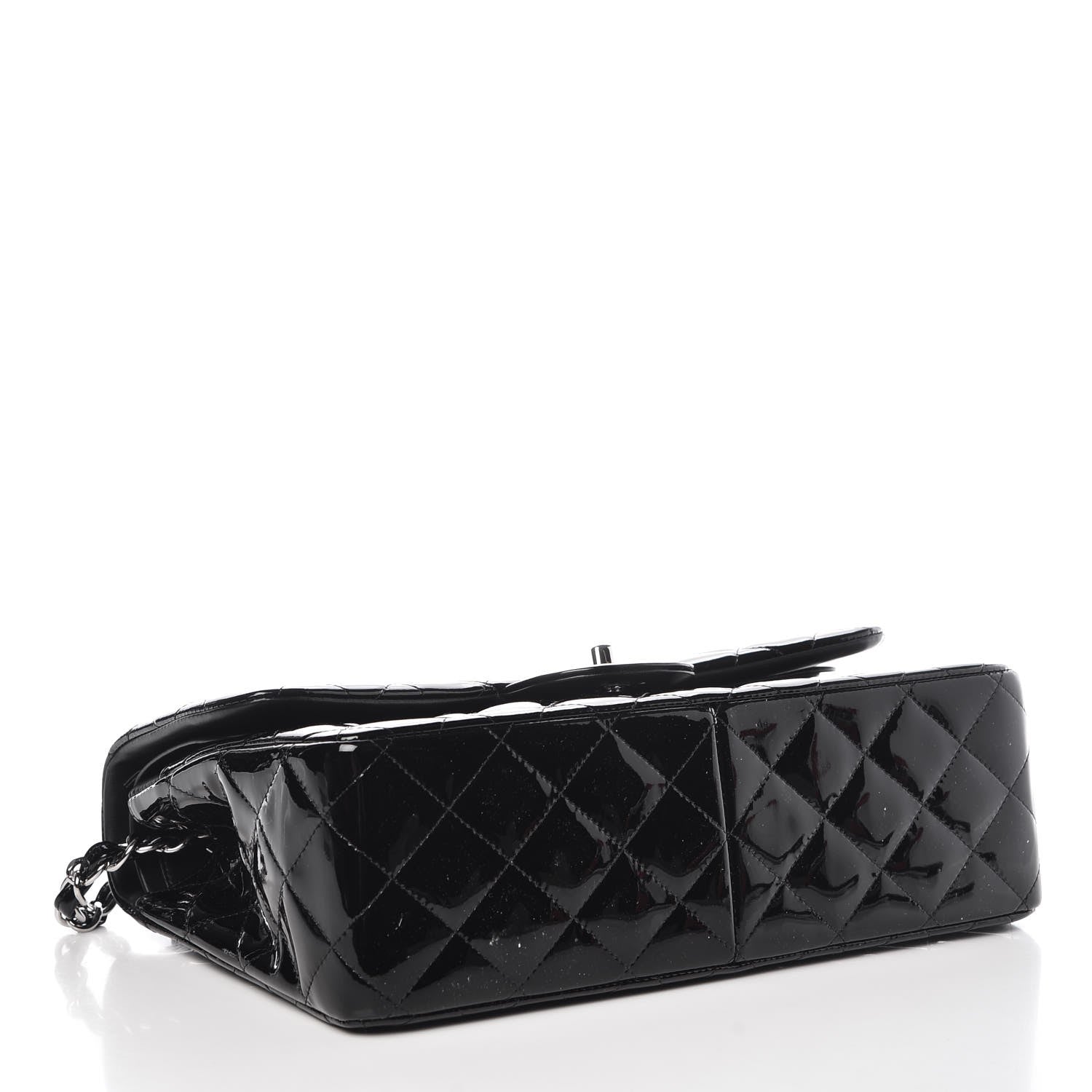 Chanel Patent Quilted Jumbo Double Flap Black 5 of 10