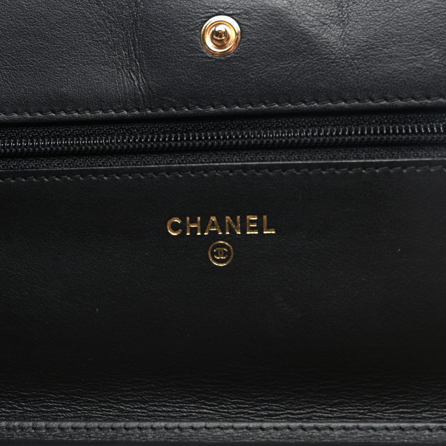 Chanel Aged Calfskin Quilted Lucky Charms 2.55 Reissue Wallet On Chain WOC Black 6 of 12