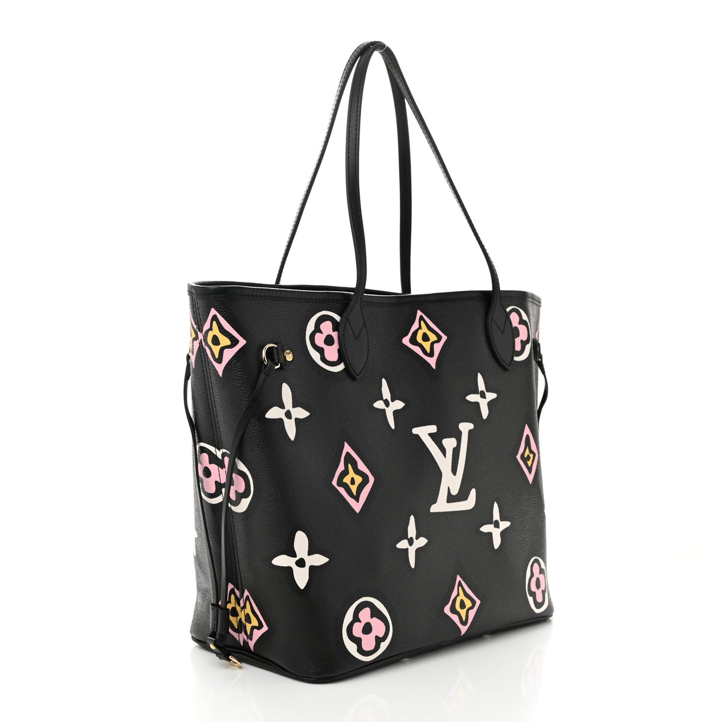 Monogram Giant Wild At Heart Neverfull MM Black