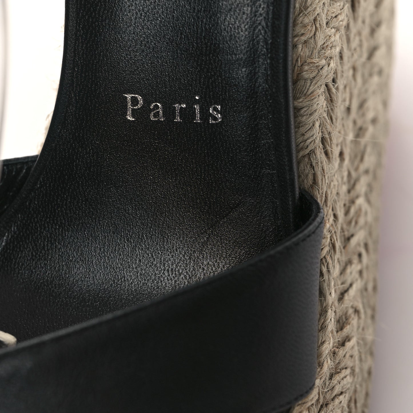 Goatskin Mariza Zeppa 130 Espadrille Sandals 38 Black Natural