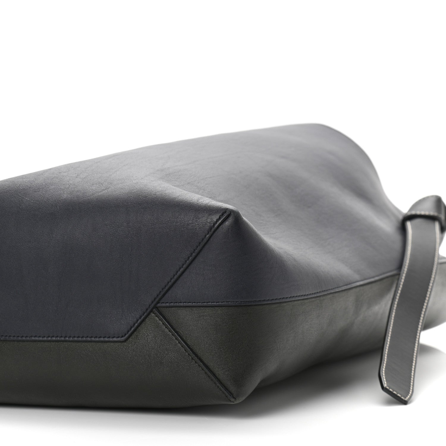 Celine Shiny Smooth Calfskin Small Twisted Cabas Navy Dark Green 10 of 10