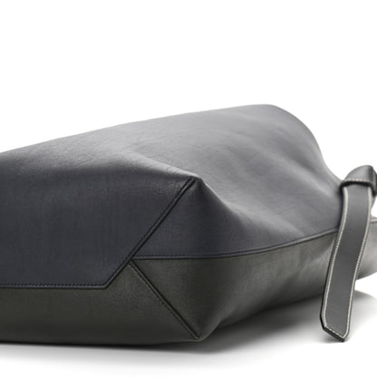 Celine Shiny Smooth Calfskin Small Twisted Cabas Navy Dark Green 10 of 10