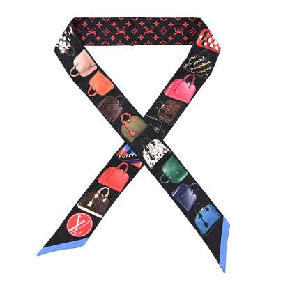Louis Vuitton Silk Monogram Tribute To Alma BB Bandeau Black 1 of 7