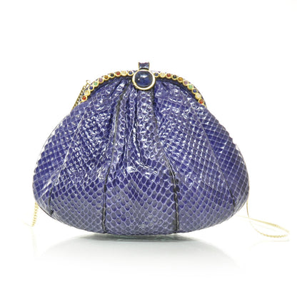 Judith Leiber Snakeskin Evening Bag Purple 1 of 7