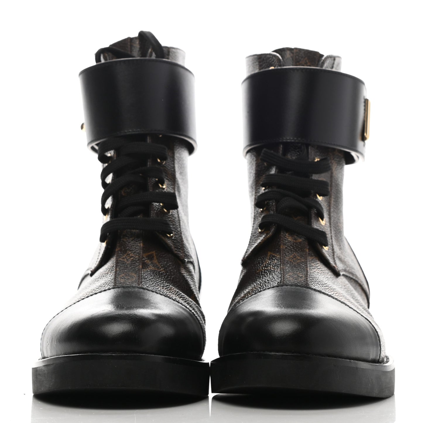 Calfskin Monogram Wonderland Flat Ranger Boots 41 Black