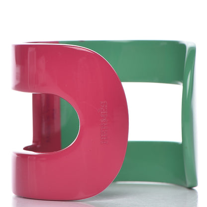 Hermes Lacquered Wood Ano Bracelet PM Intense Green Azalea 4 of 7