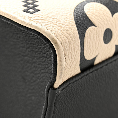 Louis Vuitton Empreinte Monogram Giant Broderies Onthego MM Cream Black 10 of 11