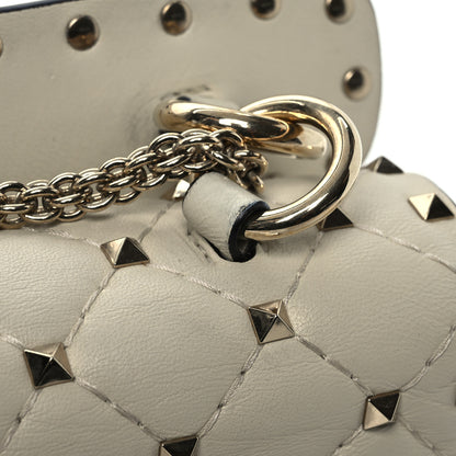 Valentino Garavani Nappa Small Rockstud Spike Shoulder Bag Light Ivory 13 of 15
