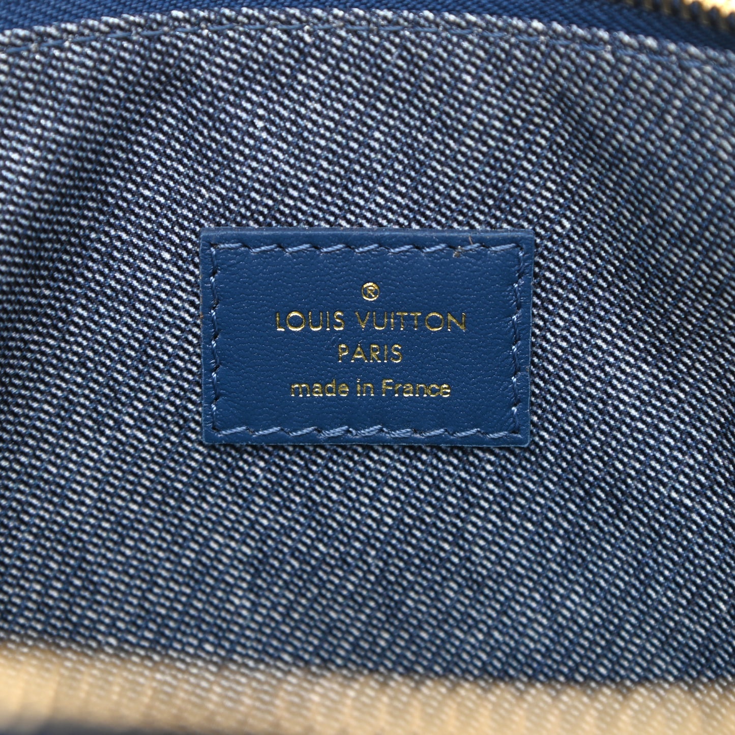 Lambskin Embossed Monogram Coussin PM Denim Blue