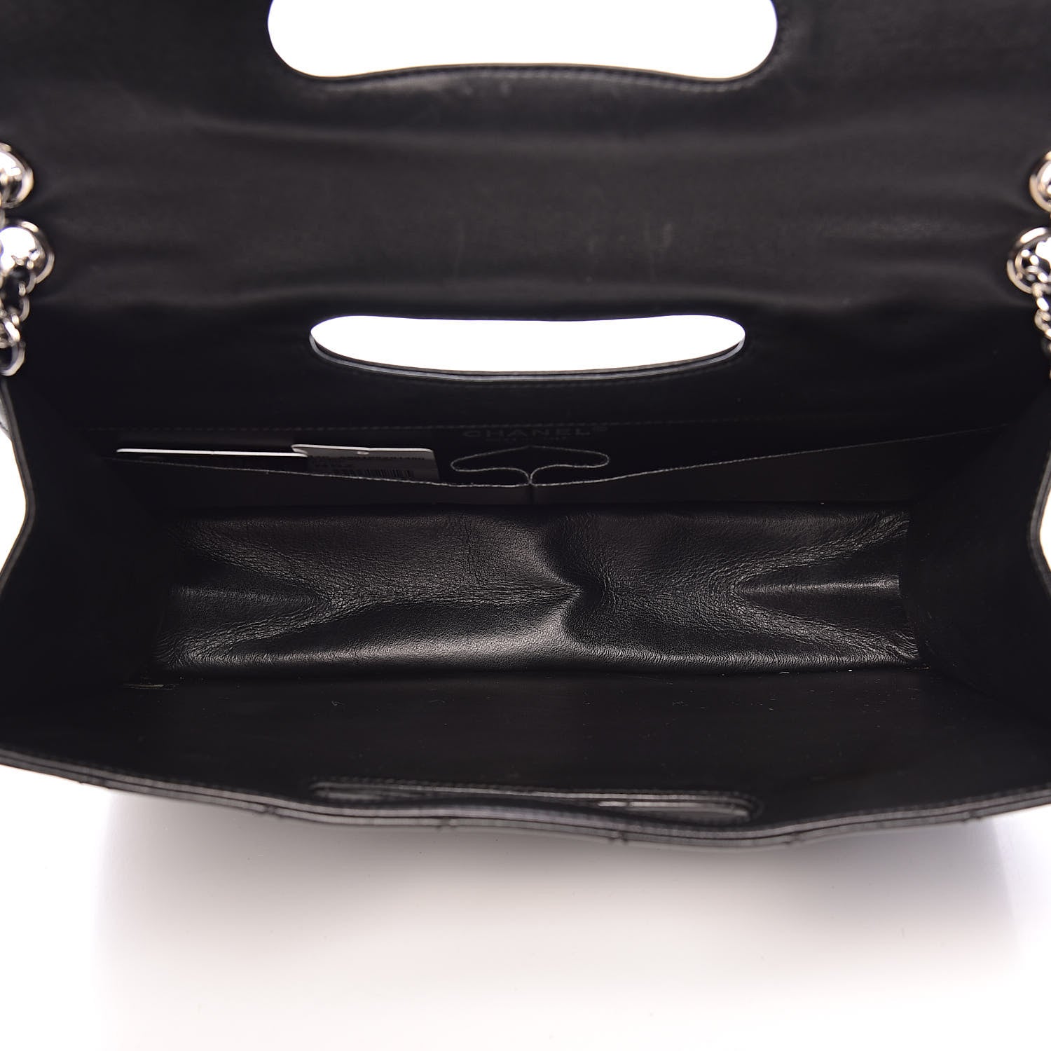Chanel Lambskin Top Handle Logo Flap Black 5 of 13