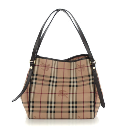 Burberry Haymarket Check Small Canterbury Tote Chocolate 1 of 8