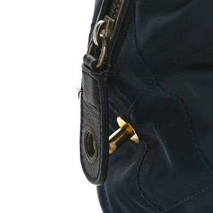 Prada Nylon Tessuto Impuntu Quilted Shoulder Bag Navy 10 of 11