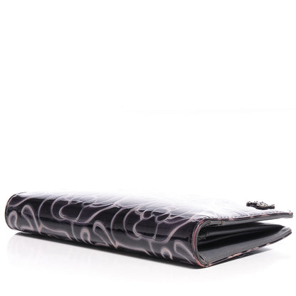 Chanel Patent Camellia Large Yen Wallet 3 of 8