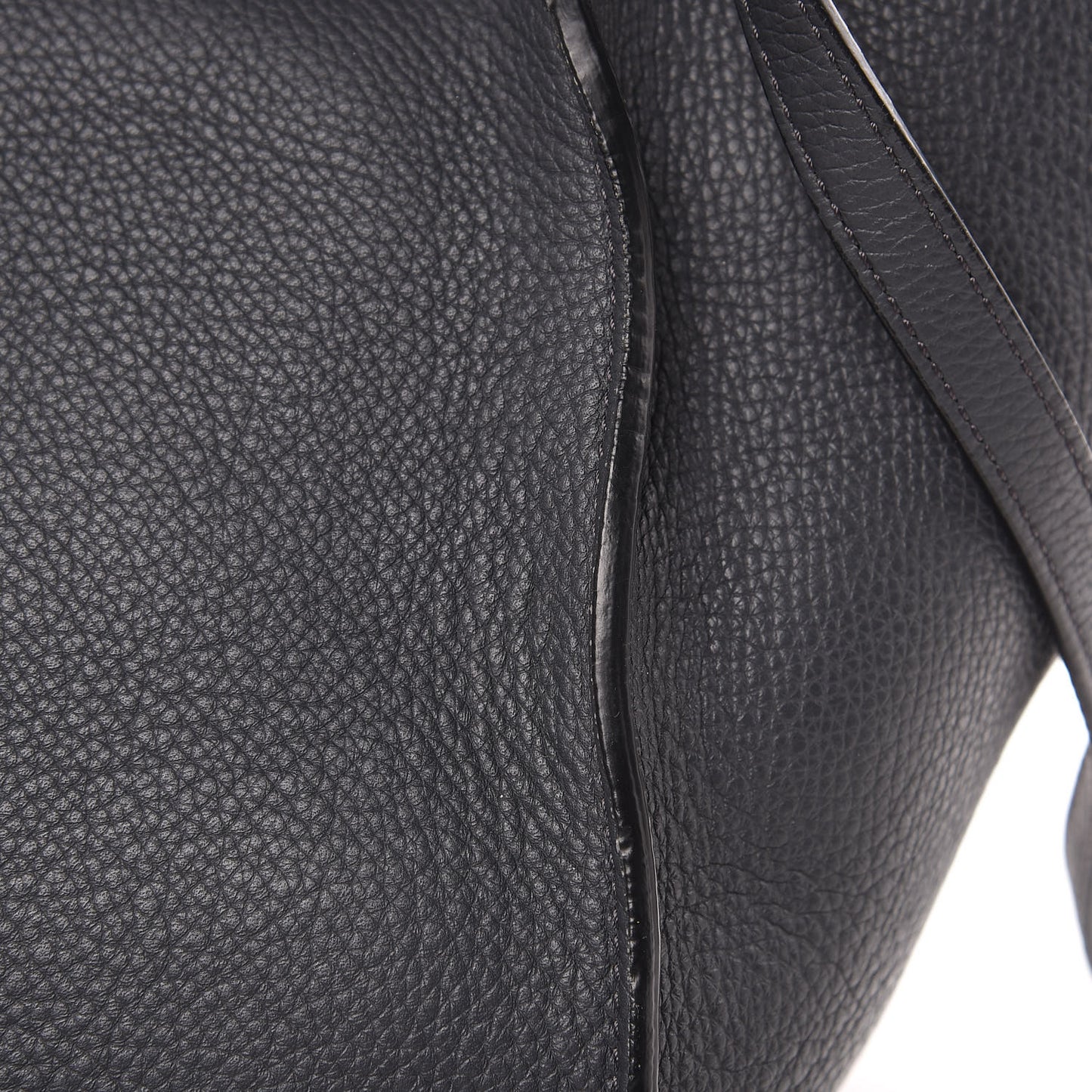 Supple Grained Calfskin Small Big Bag Anthracite