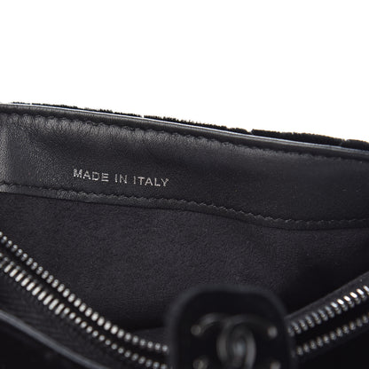 Chanel Velvet Quilted Small Clutch With Chain Black 7 of 11