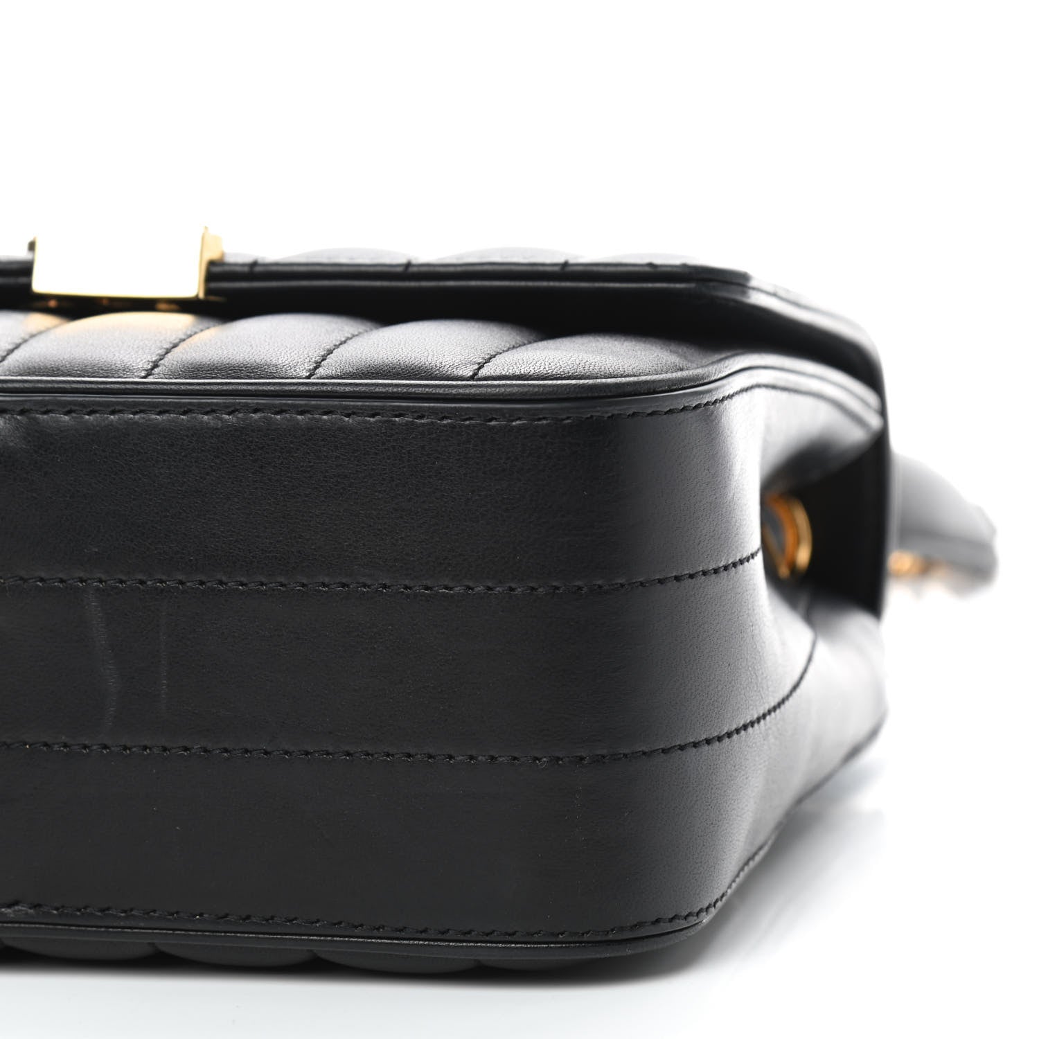 Saint Laurent Lambskin Matelasse Monogram Medium Vicky Chain Bag Black 7 of 10