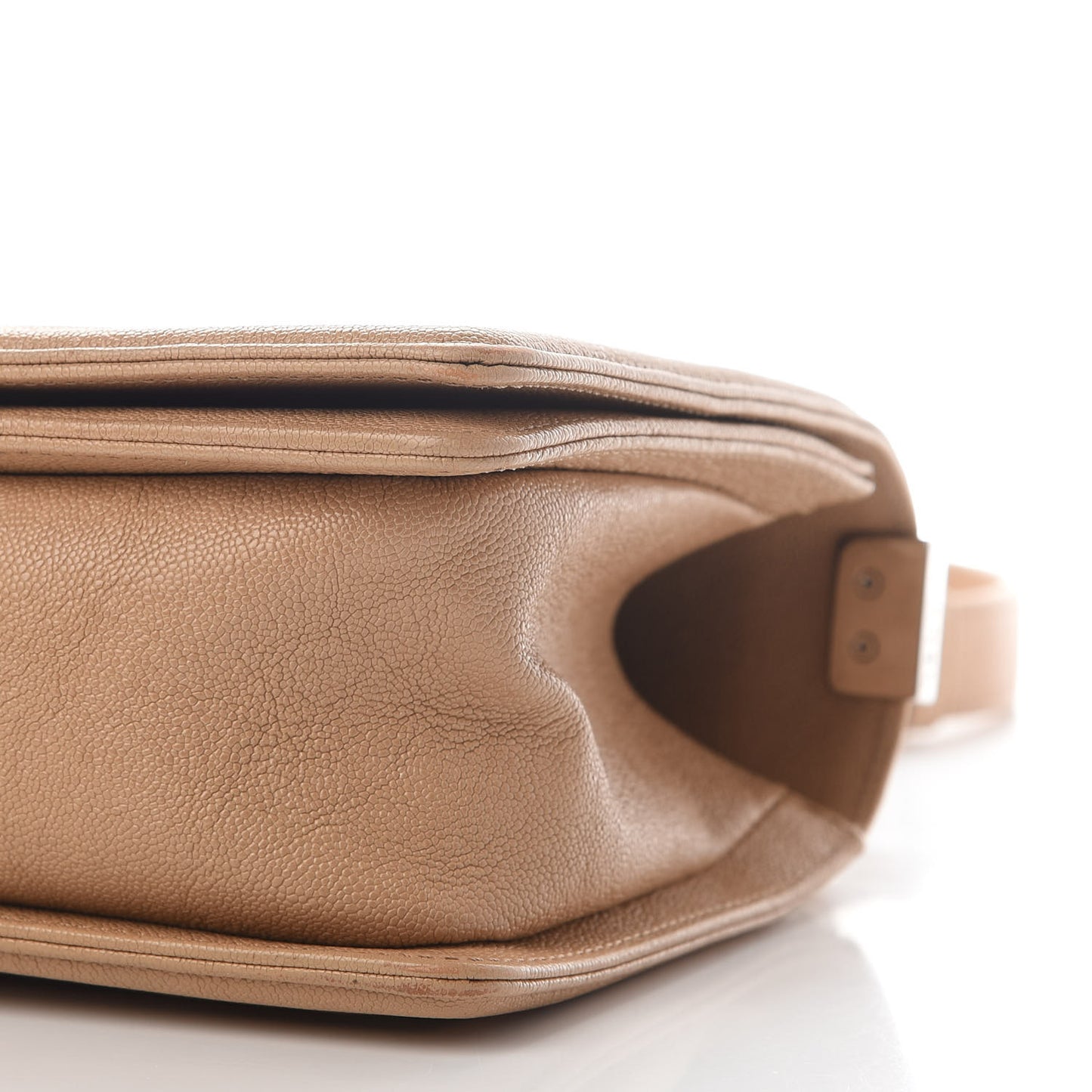 Caviar Quilted Medium Boy Flap Beige