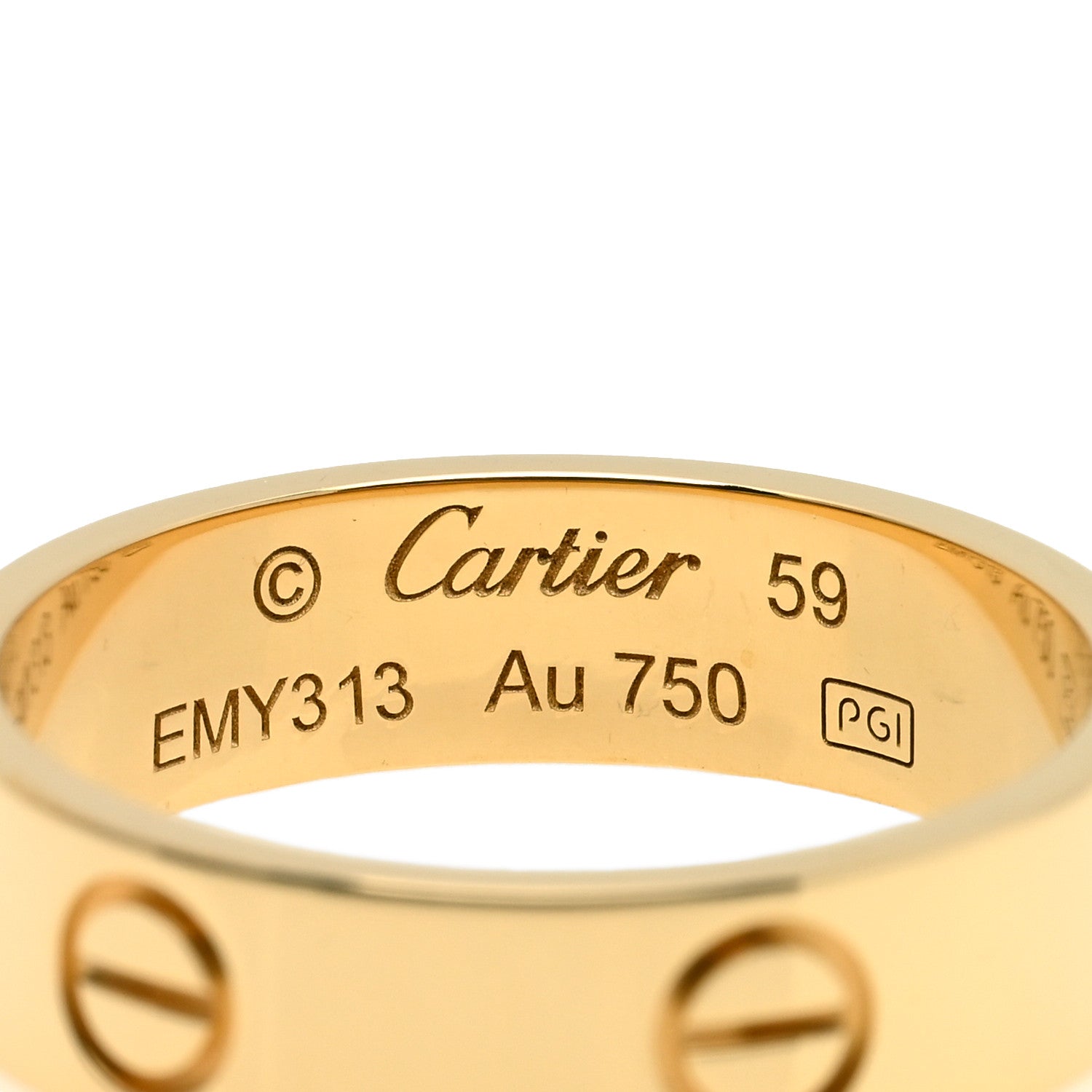 Cartier 18K Yellow Gold 5.5mm LOVE Ring 59 8.75 4 of 5
