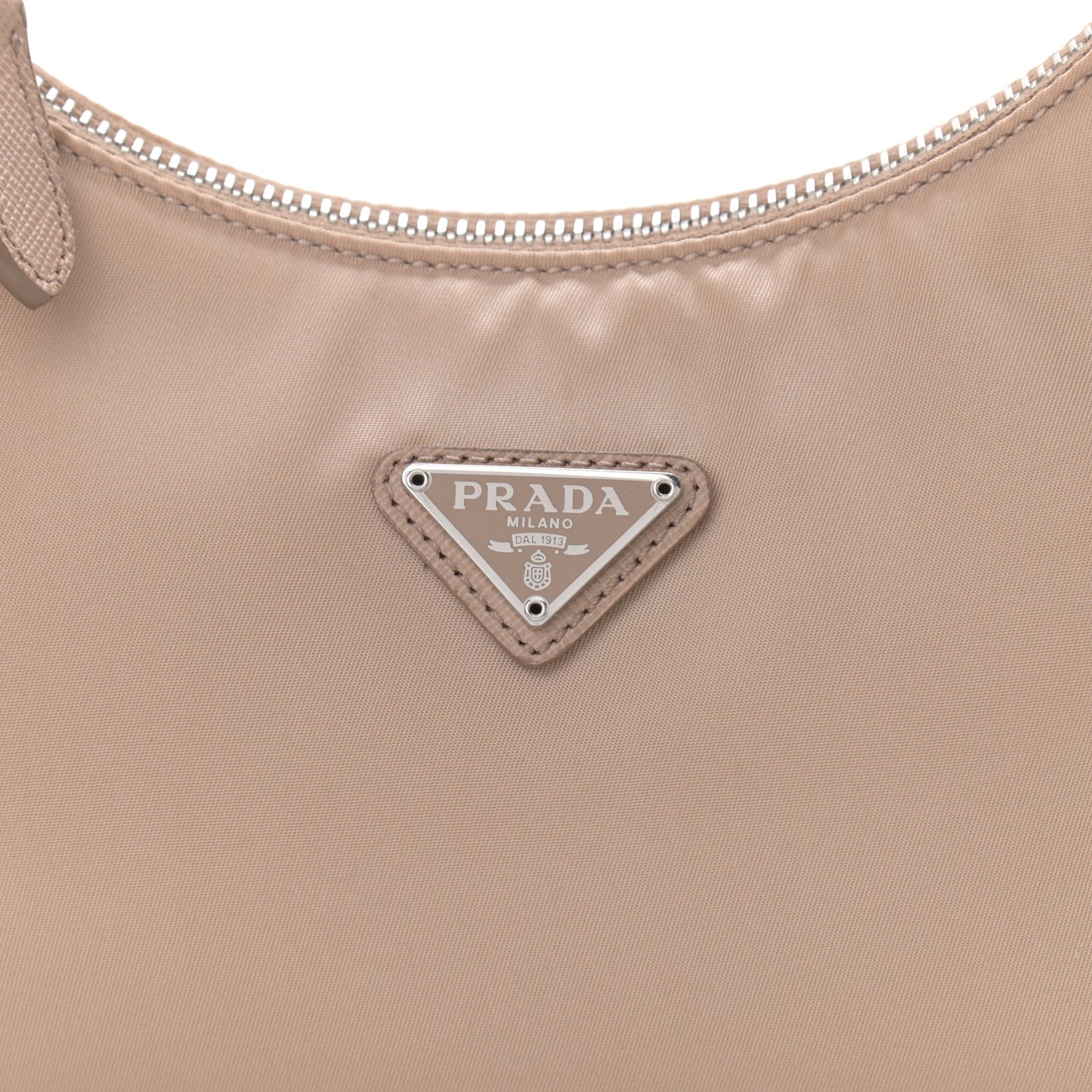 Re-Nylon Saffiano Mini Re-Edition 2005 Bag Cammeo