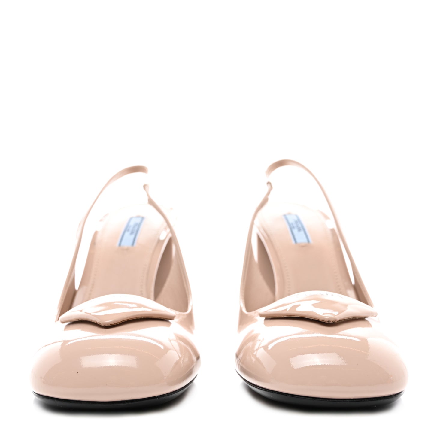 Patent Triangle Logo Slingback Pumps 41 Cipria